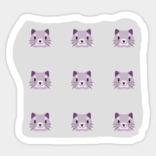 Cute cat pattern Sticker